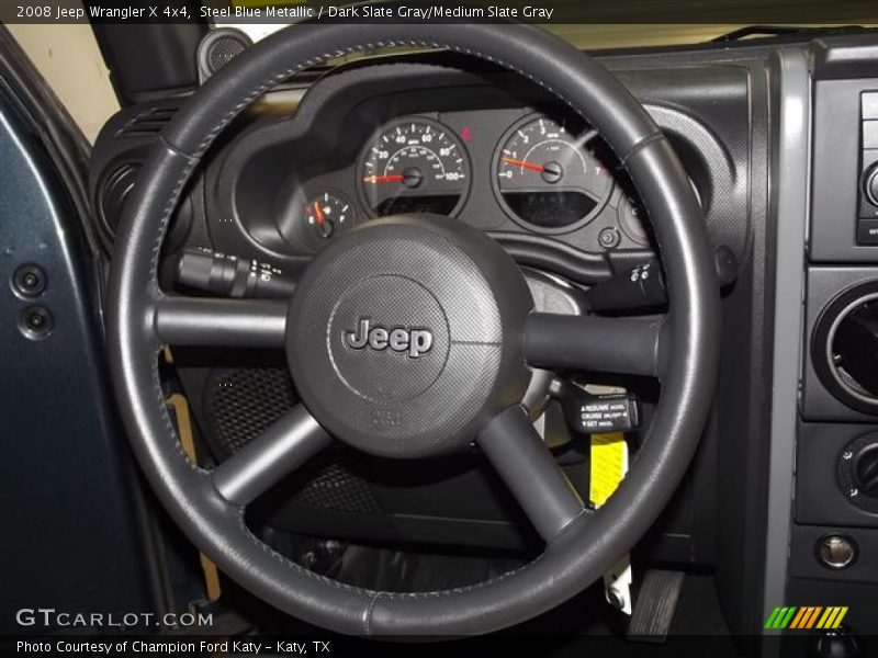 Steel Blue Metallic / Dark Slate Gray/Medium Slate Gray 2008 Jeep Wrangler X 4x4