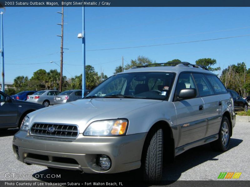 Bright Silver Metallic / Gray 2003 Subaru Outback Wagon