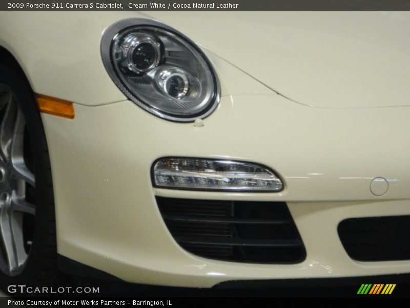 Cream White / Cocoa Natural Leather 2009 Porsche 911 Carrera S Cabriolet
