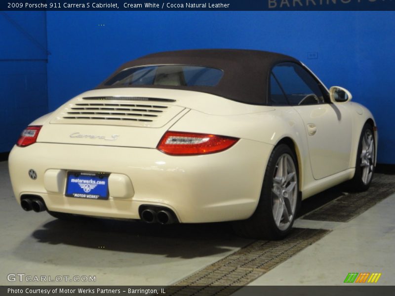 Cream White / Cocoa Natural Leather 2009 Porsche 911 Carrera S Cabriolet