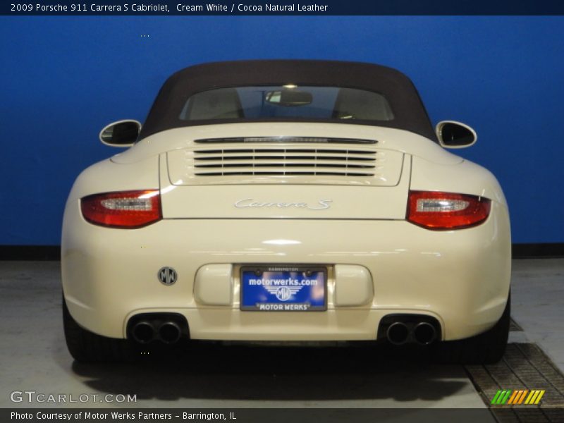 Cream White / Cocoa Natural Leather 2009 Porsche 911 Carrera S Cabriolet