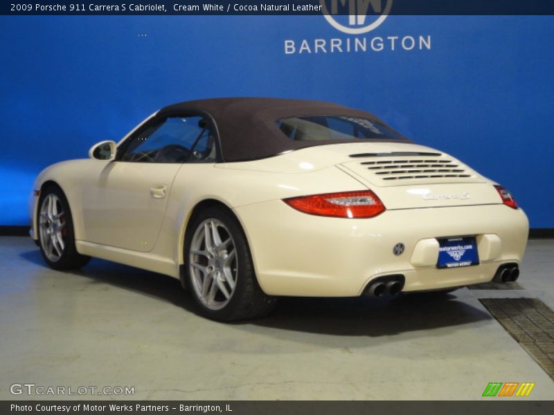 Cream White / Cocoa Natural Leather 2009 Porsche 911 Carrera S Cabriolet