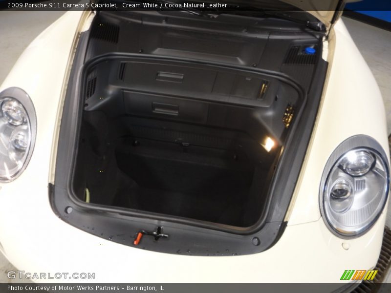 Cream White / Cocoa Natural Leather 2009 Porsche 911 Carrera S Cabriolet