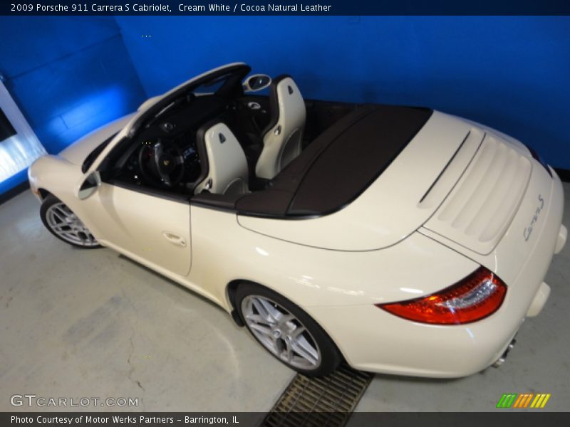 Cream White / Cocoa Natural Leather 2009 Porsche 911 Carrera S Cabriolet