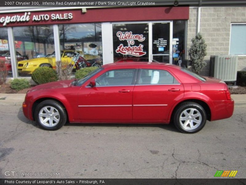 Inferno Red Crystal Pearlcoat / Dark Slate Gray/Light Graystone 2007 Chrysler 300