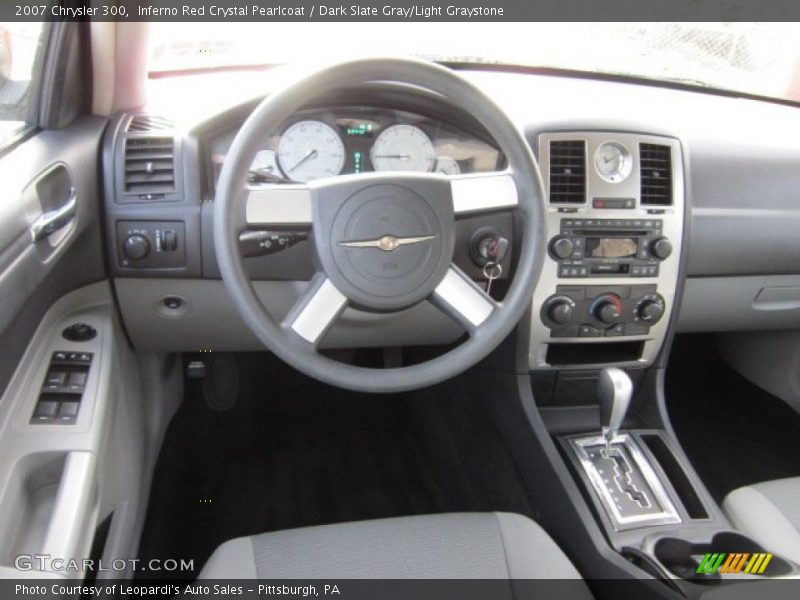 Inferno Red Crystal Pearlcoat / Dark Slate Gray/Light Graystone 2007 Chrysler 300