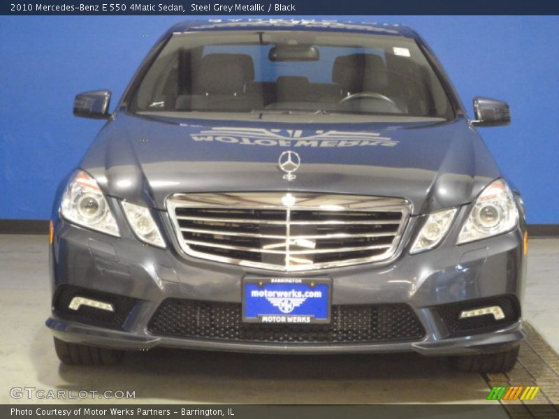 Steel Grey Metallic / Black 2010 Mercedes-Benz E 550 4Matic Sedan
