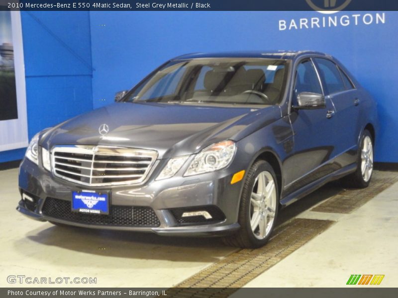 Steel Grey Metallic / Black 2010 Mercedes-Benz E 550 4Matic Sedan