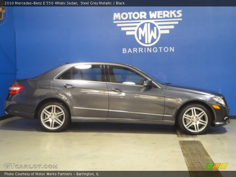 Steel Grey Metallic / Black 2010 Mercedes-Benz E 550 4Matic Sedan