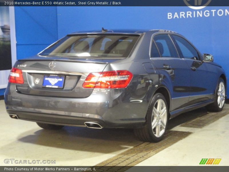 Steel Grey Metallic / Black 2010 Mercedes-Benz E 550 4Matic Sedan