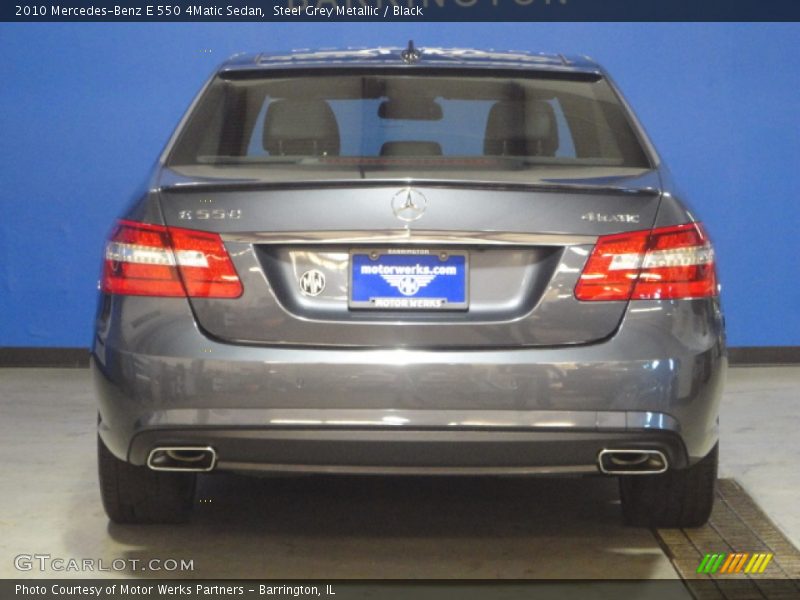 Steel Grey Metallic / Black 2010 Mercedes-Benz E 550 4Matic Sedan