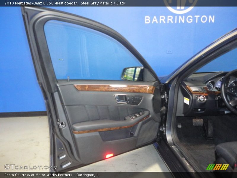 Steel Grey Metallic / Black 2010 Mercedes-Benz E 550 4Matic Sedan
