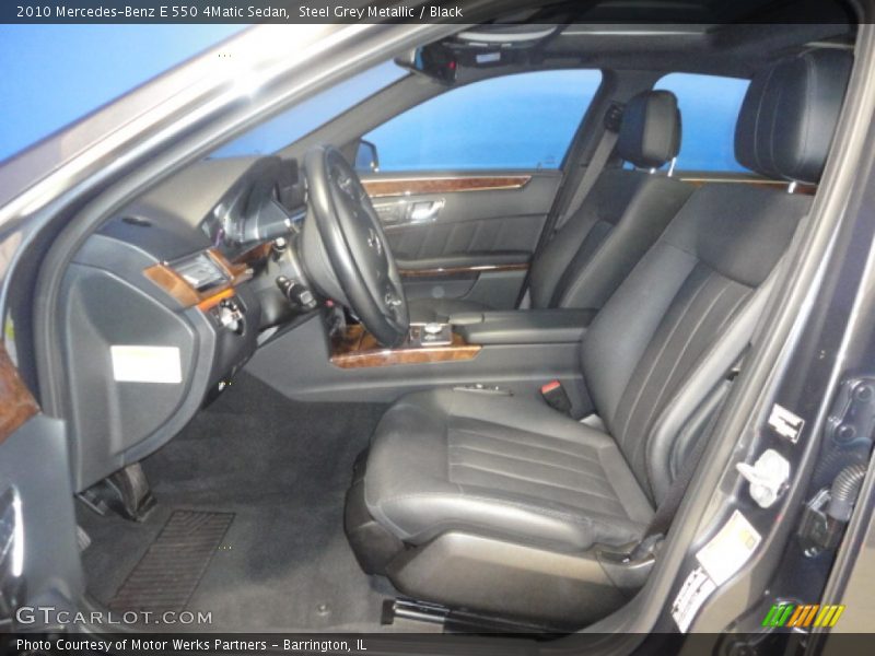 Steel Grey Metallic / Black 2010 Mercedes-Benz E 550 4Matic Sedan