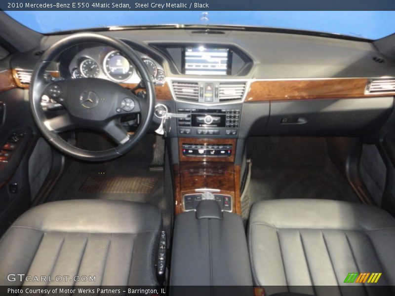 Steel Grey Metallic / Black 2010 Mercedes-Benz E 550 4Matic Sedan