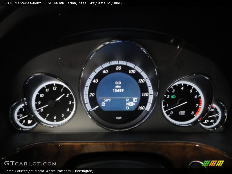 Steel Grey Metallic / Black 2010 Mercedes-Benz E 550 4Matic Sedan