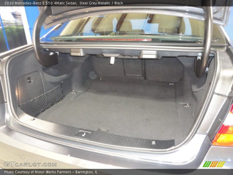 Steel Grey Metallic / Black 2010 Mercedes-Benz E 550 4Matic Sedan