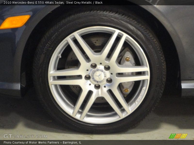 Steel Grey Metallic / Black 2010 Mercedes-Benz E 550 4Matic Sedan