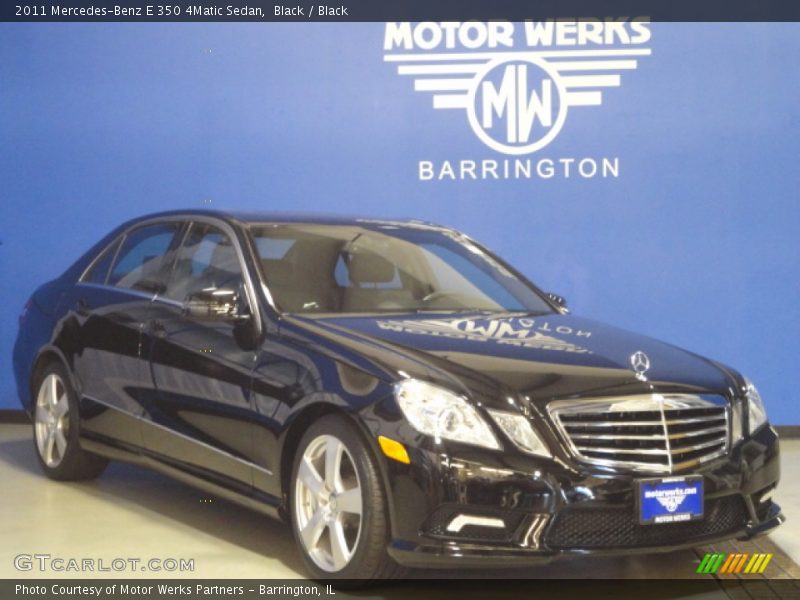 Black / Black 2011 Mercedes-Benz E 350 4Matic Sedan