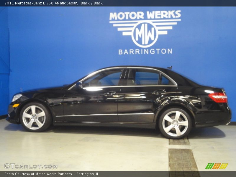 Black / Black 2011 Mercedes-Benz E 350 4Matic Sedan
