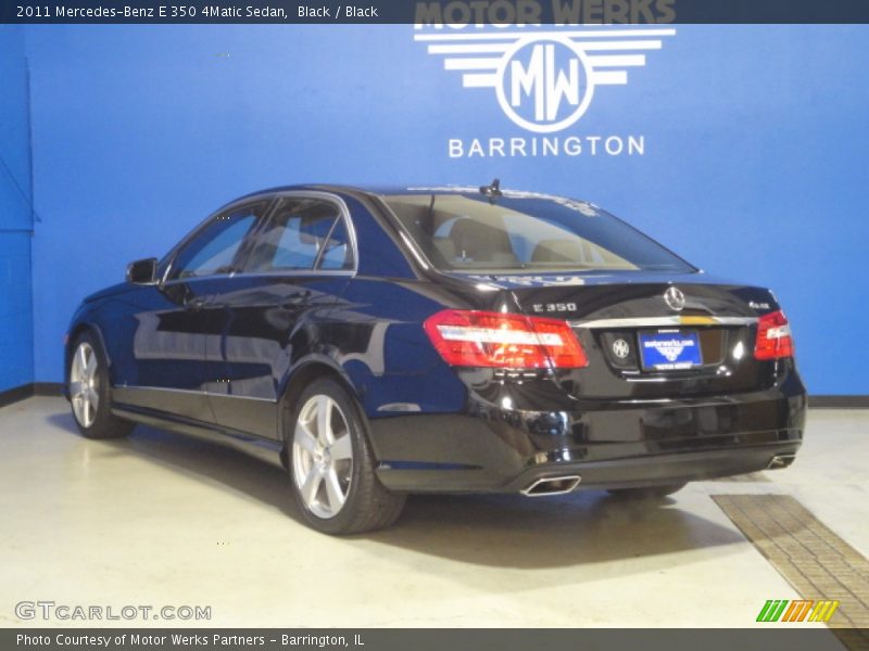 Black / Black 2011 Mercedes-Benz E 350 4Matic Sedan