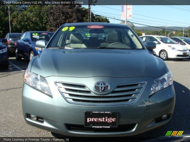 Aloe Green Metallic / Bisque 2009 Toyota Camry XLE V6