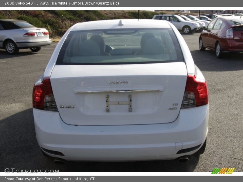 Ice White / Umbra Brown/Quartz Beige 2008 Volvo S40 T5 AWD