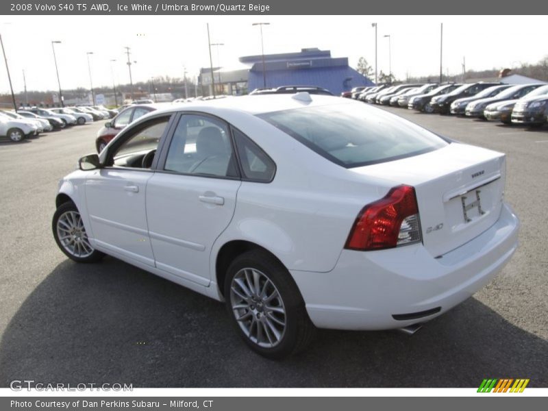 Ice White / Umbra Brown/Quartz Beige 2008 Volvo S40 T5 AWD