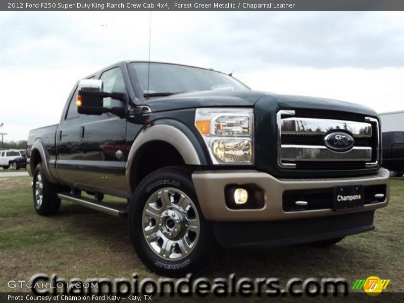 Forest Green Metallic / Chaparral Leather 2012 Ford F250 Super Duty King Ranch Crew Cab 4x4