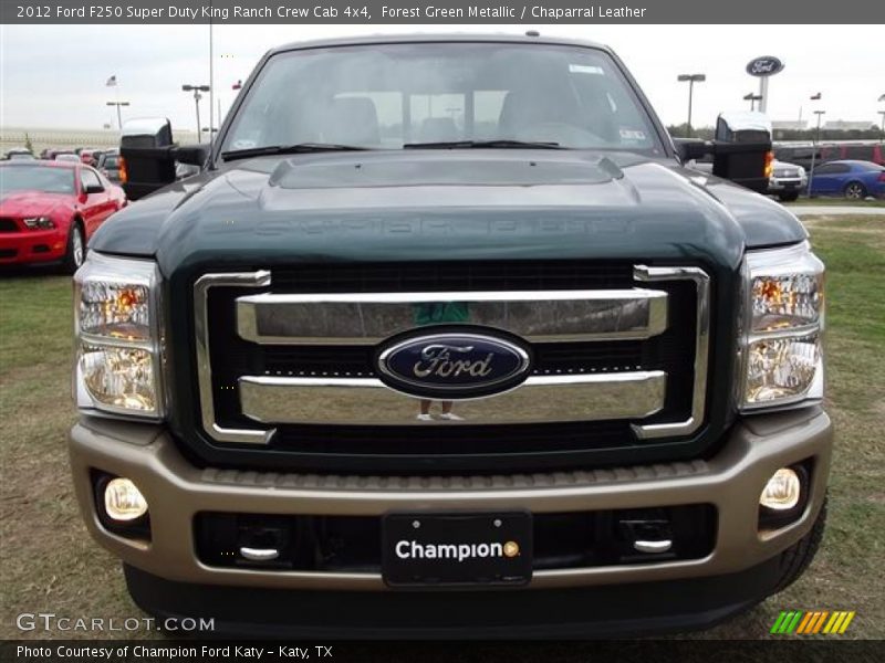 Forest Green Metallic / Chaparral Leather 2012 Ford F250 Super Duty King Ranch Crew Cab 4x4