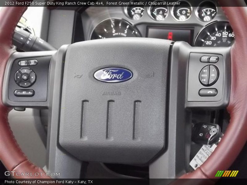 Forest Green Metallic / Chaparral Leather 2012 Ford F250 Super Duty King Ranch Crew Cab 4x4