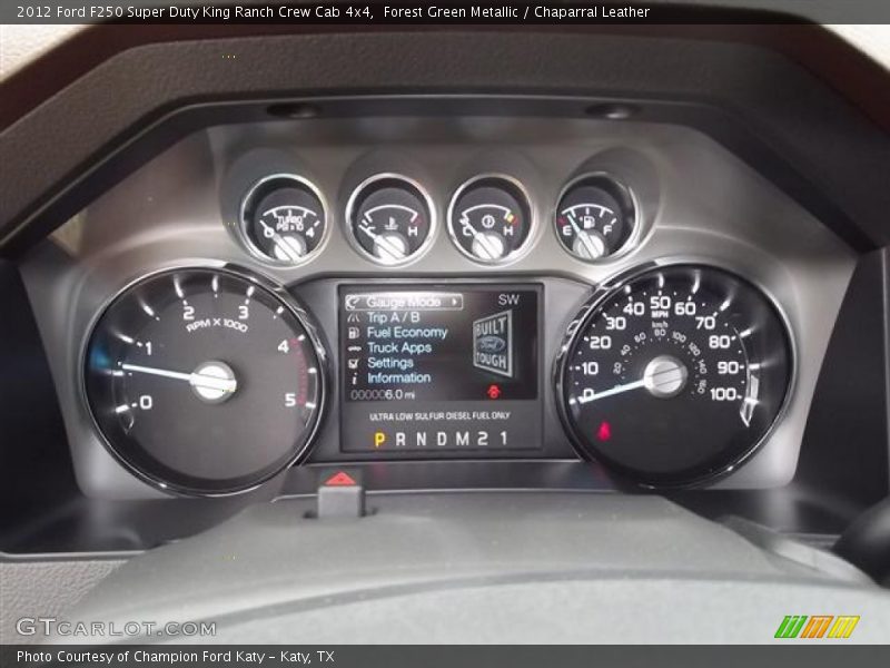Forest Green Metallic / Chaparral Leather 2012 Ford F250 Super Duty King Ranch Crew Cab 4x4