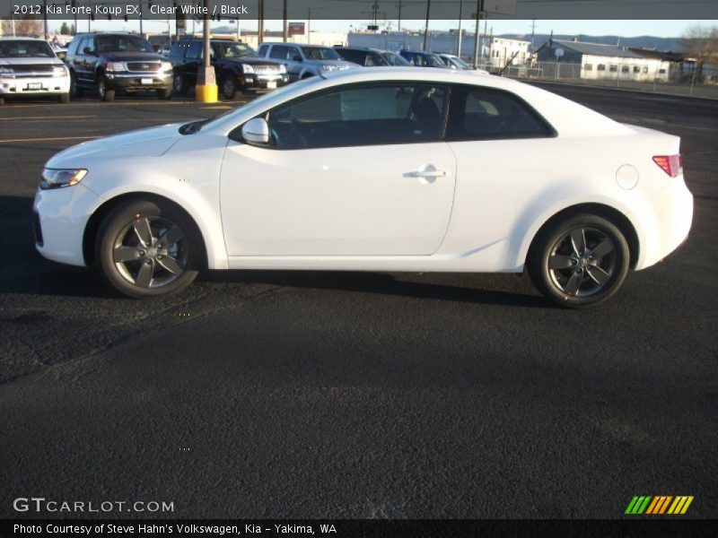 Clear White / Black 2012 Kia Forte Koup EX