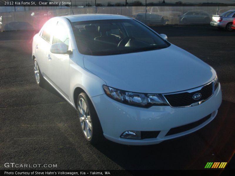 Clear White / Stone 2012 Kia Forte SX