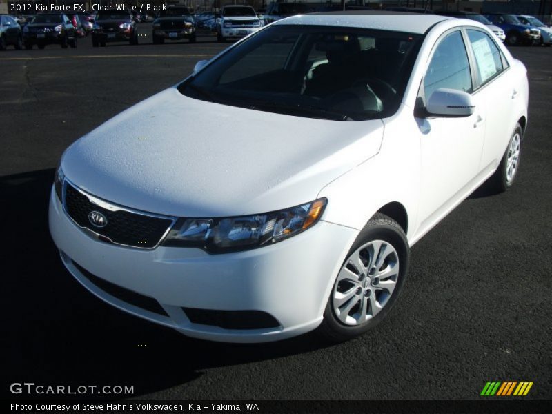 Clear White / Black 2012 Kia Forte EX