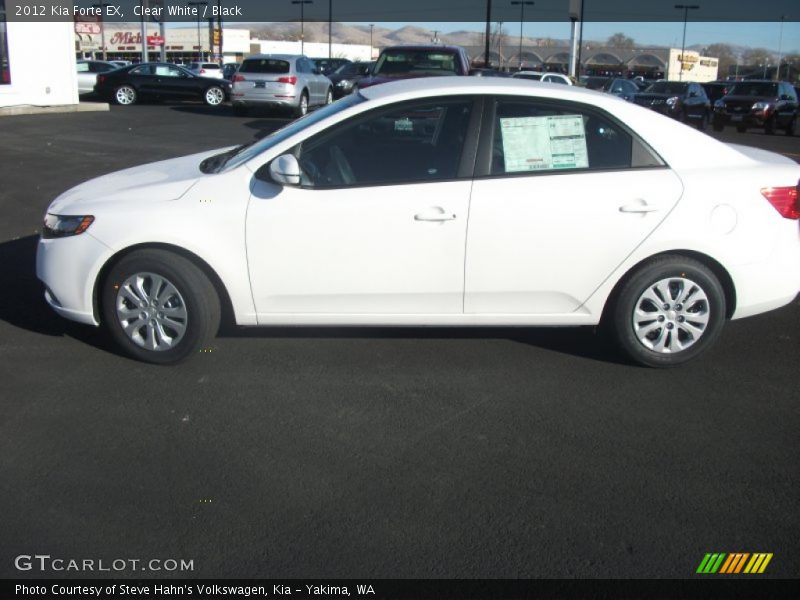 Clear White / Black 2012 Kia Forte EX