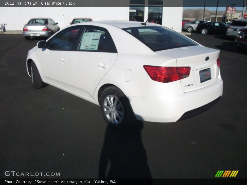 Clear White / Black 2012 Kia Forte EX