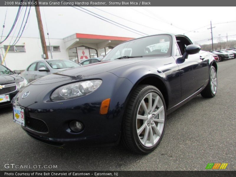 Stormy Blue Mica / Black 2008 Mazda MX-5 Miata Grand Touring Hardtop Roadster