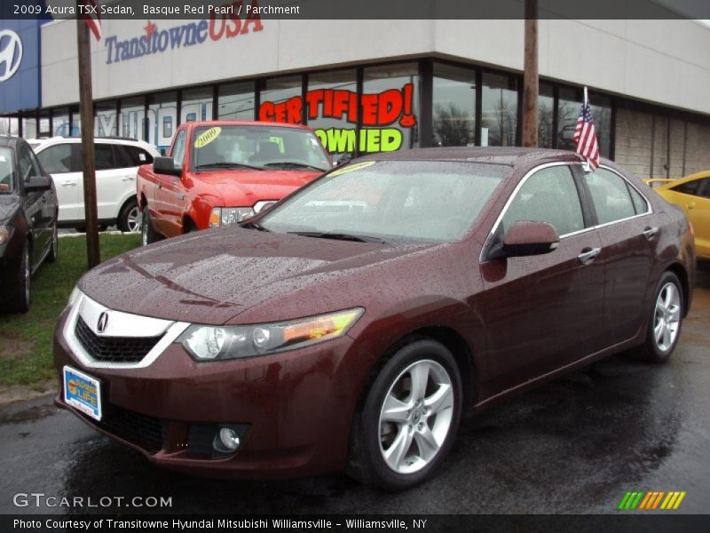 Basque Red Pearl / Parchment 2009 Acura TSX Sedan