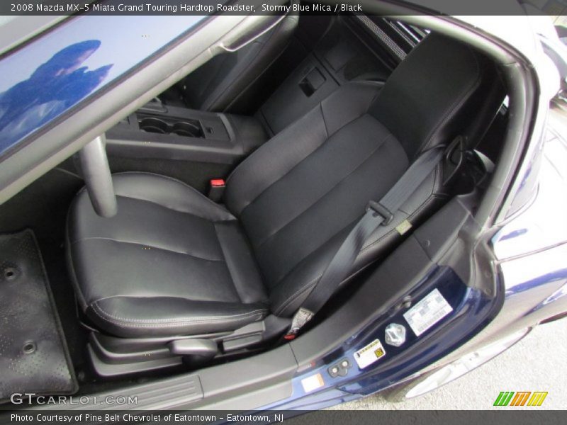 Stormy Blue Mica / Black 2008 Mazda MX-5 Miata Grand Touring Hardtop Roadster