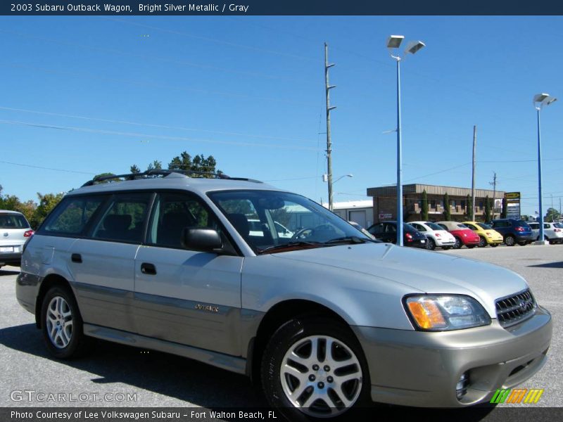 Bright Silver Metallic / Gray 2003 Subaru Outback Wagon