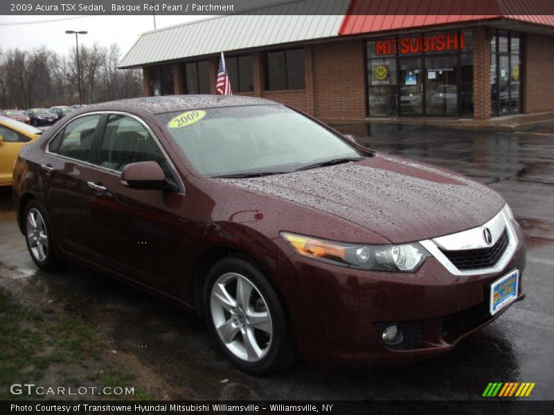 Basque Red Pearl / Parchment 2009 Acura TSX Sedan