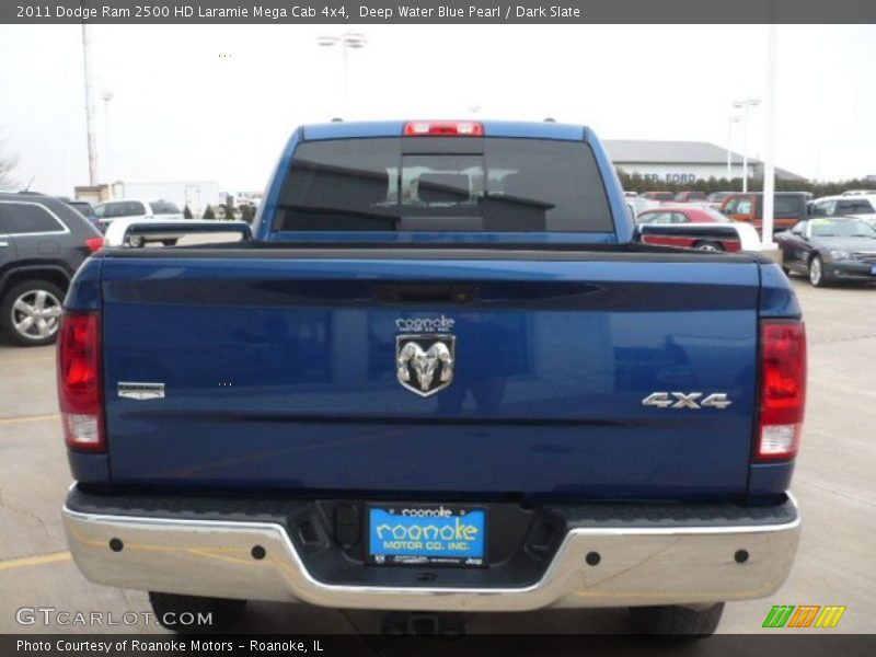 Deep Water Blue Pearl / Dark Slate 2011 Dodge Ram 2500 HD Laramie Mega Cab 4x4
