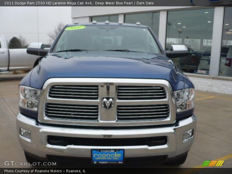Deep Water Blue Pearl / Dark Slate 2011 Dodge Ram 2500 HD Laramie Mega Cab 4x4