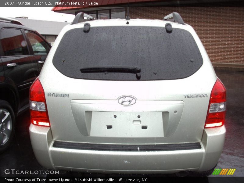 Platinum Metallic / Beige 2007 Hyundai Tucson GLS