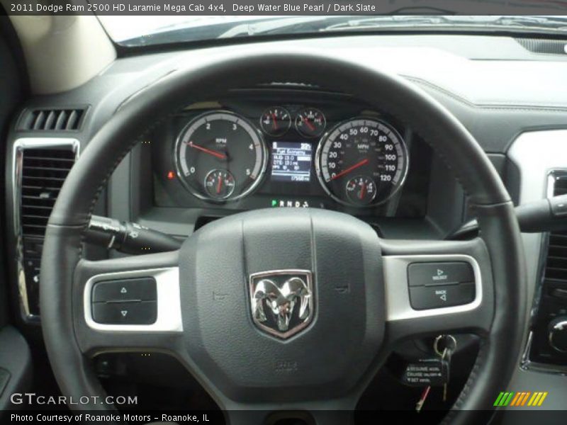 Deep Water Blue Pearl / Dark Slate 2011 Dodge Ram 2500 HD Laramie Mega Cab 4x4