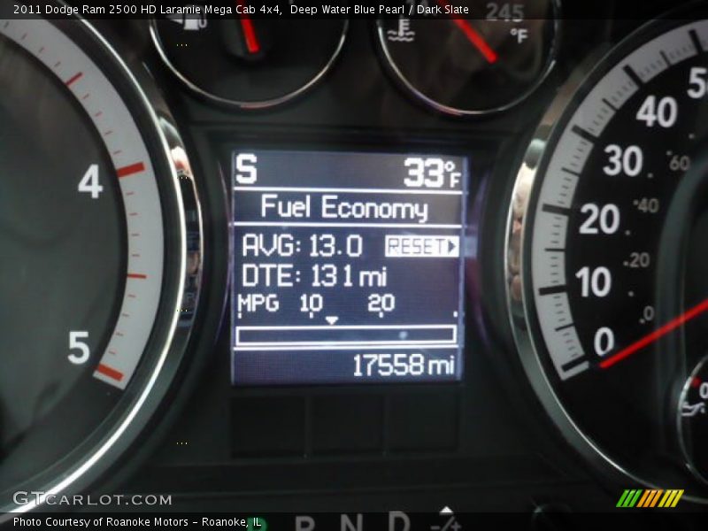 Deep Water Blue Pearl / Dark Slate 2011 Dodge Ram 2500 HD Laramie Mega Cab 4x4