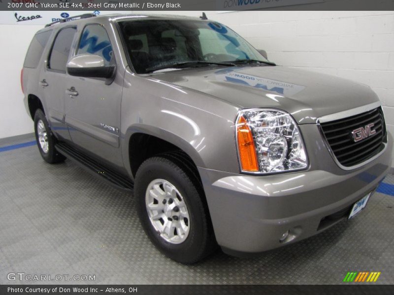 Steel Gray Metallic / Ebony Black 2007 GMC Yukon SLE 4x4