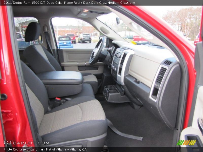 Flame Red / Dark Slate Gray/Medium Graystone 2011 Dodge Ram 1500 SLT Quad Cab