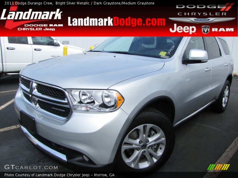 Bright Silver Metallic / Dark Graystone/Medium Graystone 2011 Dodge Durango Crew