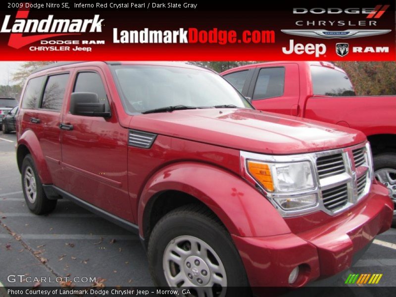 Inferno Red Crystal Pearl / Dark Slate Gray 2009 Dodge Nitro SE